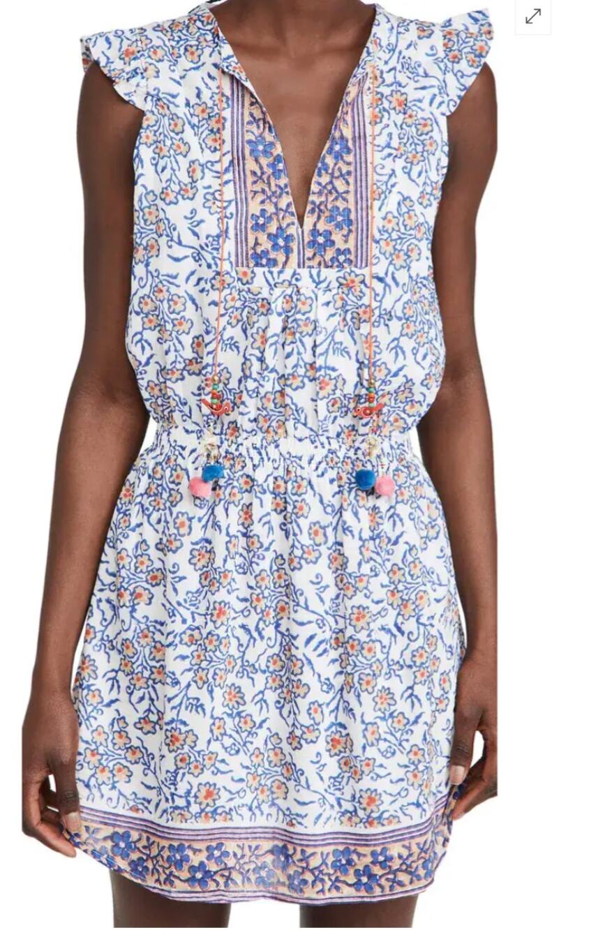 Alice Bell Lola MIni Dress Blue Pink Flower Womens XS